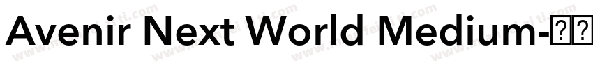 Avenir Next World Medium字体转换